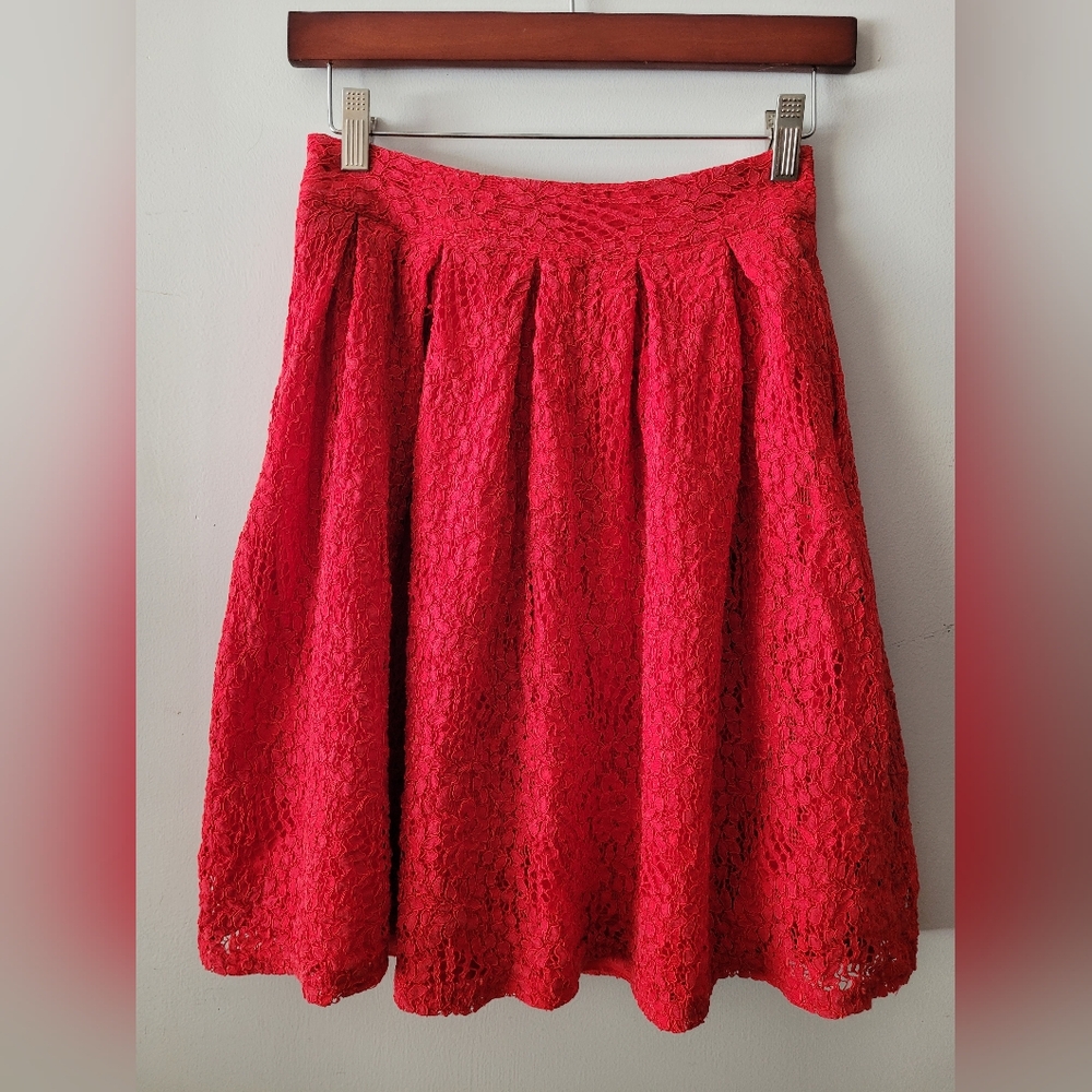 Lace Pleated Skirt
